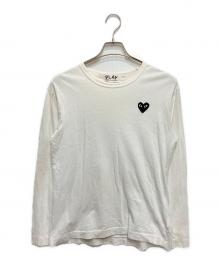 PLAY COMME des GARCONS（プレイコムデギャルソン）の古着「ハートワッペン長袖カットソー」｜ホワイト