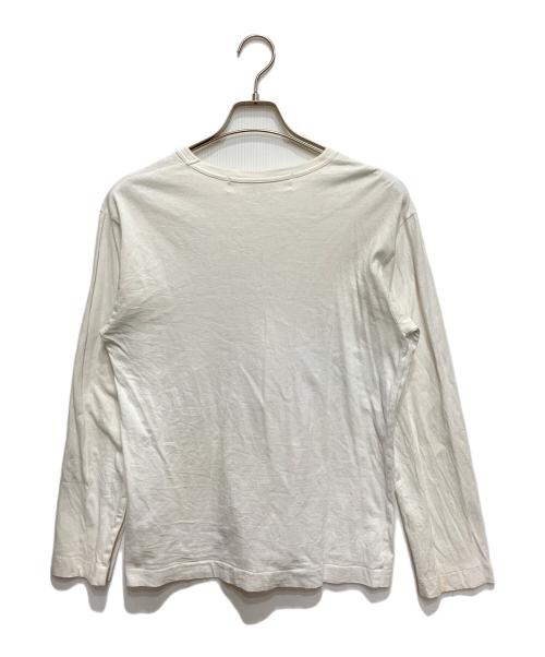 PLAY COMME des GARCONS（プレイコムデギャルソン）PLAY COMME des GARCONS (プレイコムデギャルソン) ハートワッペン長袖カットソー ホワイト サイズ:Mの古着・服飾アイテム