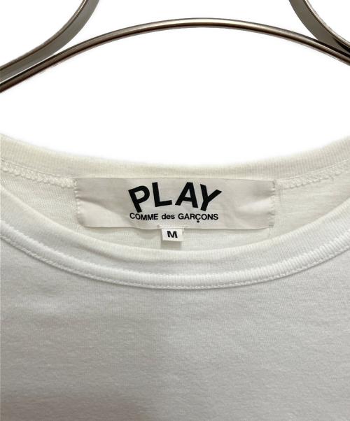 PLAY COMME des GARCONS（プレイコムデギャルソン）PLAY COMME des GARCONS (プレイコムデギャルソン) ハートワッペン長袖カットソー ホワイト サイズ:Mの古着・服飾アイテム