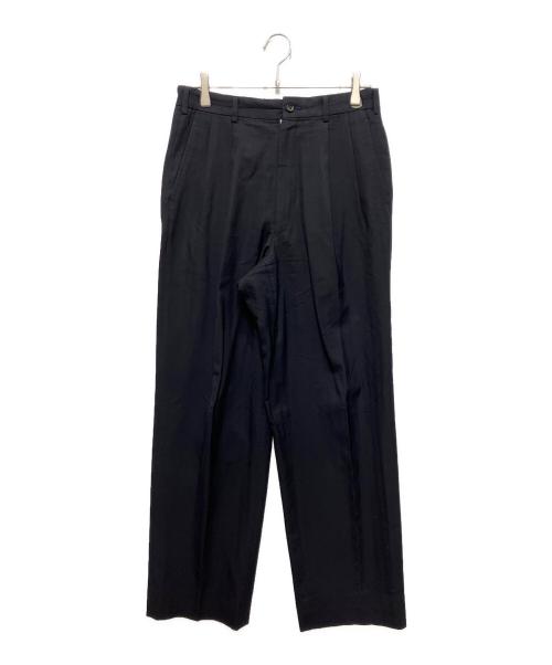 COMME des GARCONS HOMME DEUX（コムデギャルソン オム ドゥ）COMME des GARCONS HOMME DEUX (コムデギャルソン オム ドゥ) ウール2タックパンツ ネイビー サイズ:Lの古着・服飾アイテム