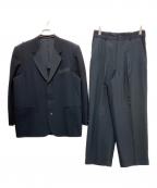 COMME des GARCONS HOMMEコムデギャルソン オム）の古着「切替3ボタンウールセットアップスーツ」｜ネイビー