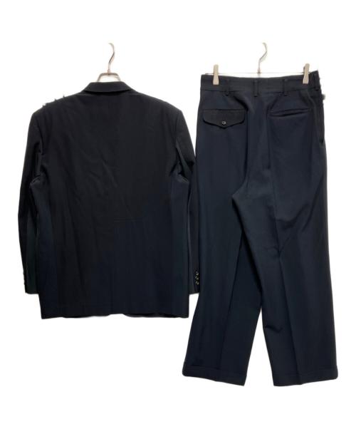 COMME des GARCONS HOMME（コムデギャルソン オム）COMME des GARCONS HOMME (コムデギャルソン オム) 切替3ボタンウールセットアップスーツ ネイビー サイズ:Sの古着・服飾アイテム