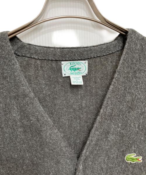 IZOD LACOSTE（アイゾッド ラコステ）IZOD LACOSTE (アイゾッド ラコステ) アクリルニットカーディガン ブラウン サイズ:Lの古着・服飾アイテム