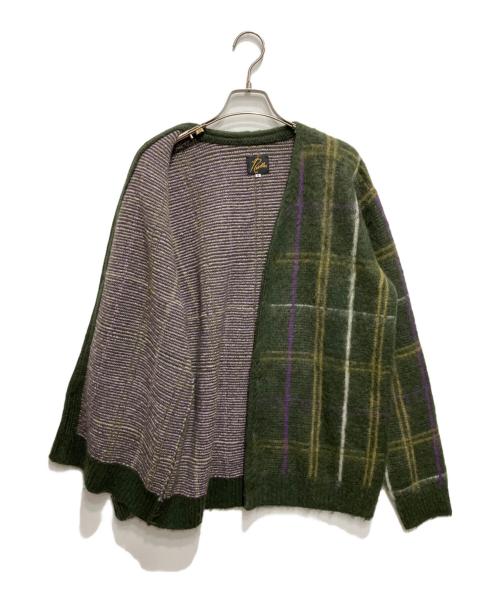 Needles（ニードルズ）Needles (ニードルズ) チェックモヘアカーディガン グリーン サイズ:Sの古着・服飾アイテム