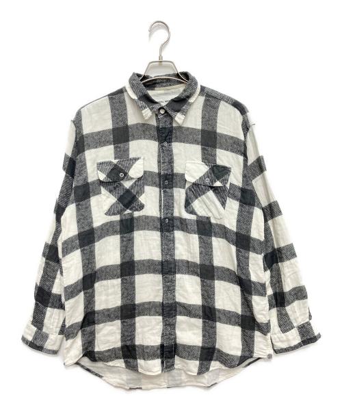GENERAL RESEARCH（ジェネラルリサーチ）GENERAL RESEARCH (ジェネラルリサーチ) 90'sガーゼチェックシャツ ブラック サイズ:Lの古着・服飾アイテム
