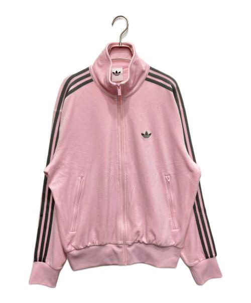 adidas（アディダス）adidas (アディダス) Snidel (スナイデル) ファイヤーバード トラックトップ ベロア ピンク サイズ:Mの古着・服飾アイテム