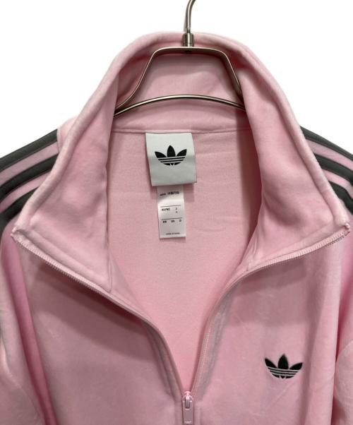 adidas（アディダス）adidas (アディダス) Snidel (スナイデル) ファイヤーバード トラックトップ ベロア ピンク サイズ:Mの古着・服飾アイテム
