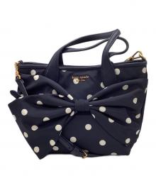 Kate Spade（ケイトスペード）の古着「オン パーパス ポルカ ドット ボウ」｜ネイビー