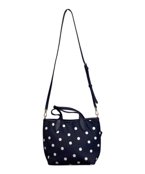 Kate Spade（ケイトスペード）Kate Spade (ケイトスペード) オン パーパス ポルカ ドット ボウ ネイビーの古着・服飾アイテム