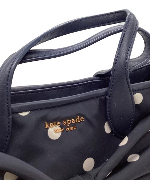 Kate Spade（ケイトスペード）Kate Spade (ケイトスペード) オン パーパス ポルカ ドット ボウ ネイビーの古着・服飾アイテム