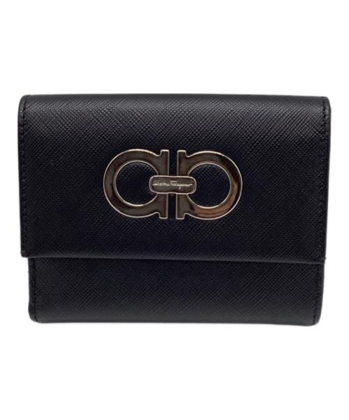 Salvatore Ferragamo（サルヴァトーレ フェラガモ）Salvatore Ferragamo (サルヴァトーレ フェラガモ) 2つ折り財布 ブラックの古着・服飾アイテム