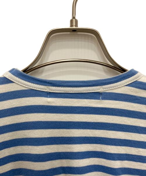 PLAY COMME des GARCONS（プレイコムデギャルソン）PLAY COMME des GARCONS (プレイコムデギャルソン) ボーダーカットソー ブルー サイズ:Lの古着・服飾アイテム