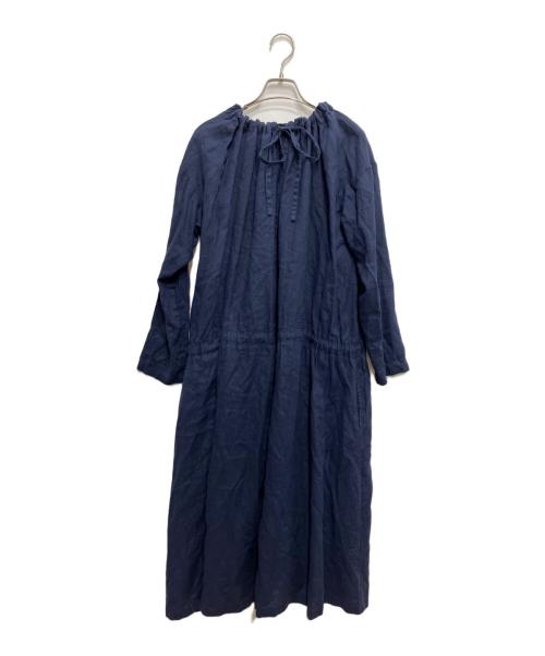 08MAB（ゼロハチマブ）08MAB (ゼロハチマブ) リネンワンピース ネイビー サイズ:表記無しの古着・服飾アイテム