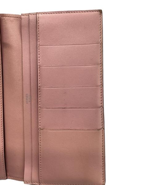 HERMES（エルメス）HERMES (エルメス) ベアンスフレロングウォレット ローズサクラ×ブーゲンビリアの古着・服飾アイテム