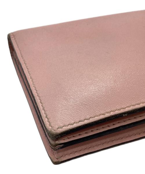 HERMES（エルメス）HERMES (エルメス) ベアンスフレロングウォレット ローズサクラ×ブーゲンビリアの古着・服飾アイテム
