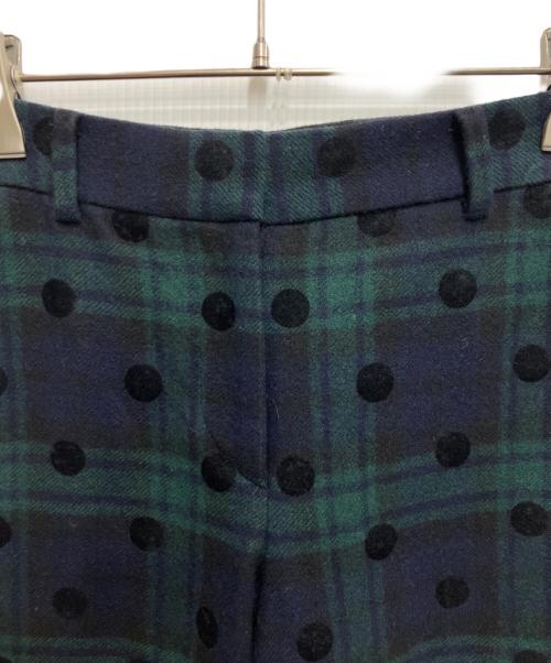 PS Paul Smith（ＰＳポールスミス）PS Paul Smith (ＰＳポールスミス) ドット×チェックパンツ グリーン サイズ:38の古着・服飾アイテム