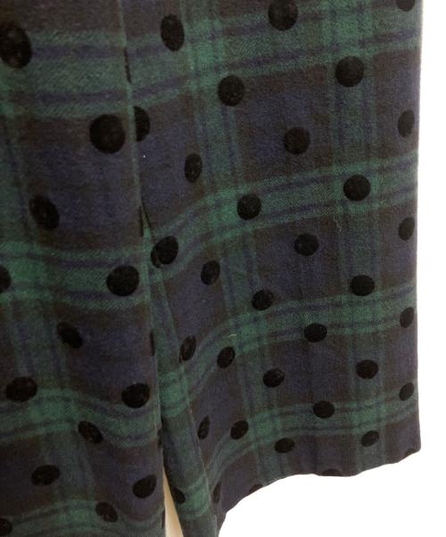 PS Paul Smith（ＰＳポールスミス）PS Paul Smith (ＰＳポールスミス) ドット×チェックパンツ グリーン サイズ:38の古着・服飾アイテム