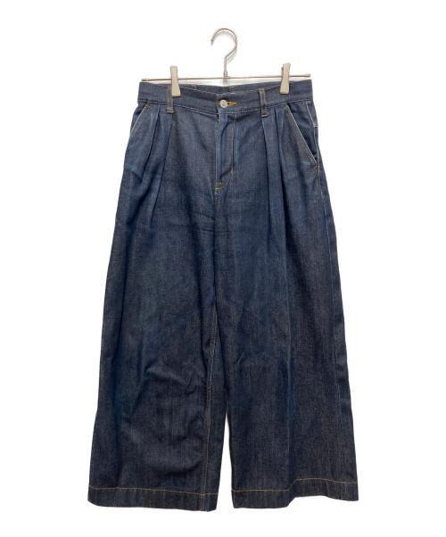 PS Paul Smith（ＰＳポールスミス）PS Paul Smith (ＰＳポールスミス) タックワイドデニムパンツ インディゴ サイズ:38の古着・服飾アイテム