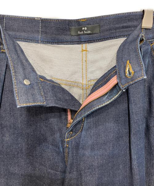 PS Paul Smith（ＰＳポールスミス）PS Paul Smith (ＰＳポールスミス) タックワイドデニムパンツ インディゴ サイズ:38の古着・服飾アイテム