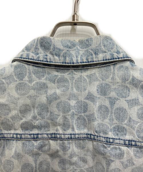 COACH（コーチ）COACH (コーチ) シグネチャーデニムジャケット ブルー サイズ:Lの古着・服飾アイテム