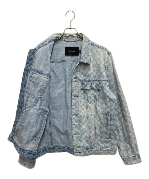 COACH（コーチ）COACH (コーチ) シグネチャーデニムジャケット ブルー サイズ:Lの古着・服飾アイテム