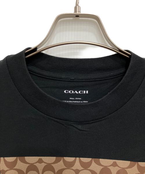 COACH（コーチ）COACH (コーチ) シグネチャープリントTシャツ ブラック サイズ:Sの古着・服飾アイテム