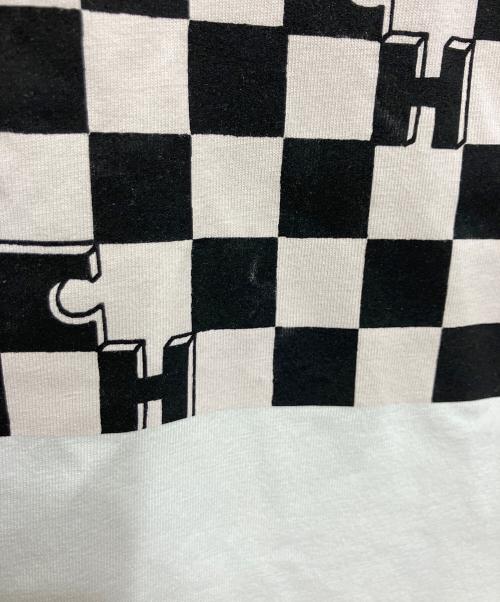 COACH（コーチ）COACH (コーチ) チェッカーボードプリントTシャツ ホワイト サイズ:Lの古着・服飾アイテム