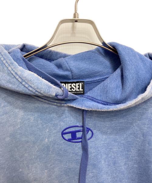 DIESEL（ディーゼル）DIESEL (ディーゼル) Dロゴプルオーバーパーカー ブルー サイズ:Mの古着・服飾アイテム