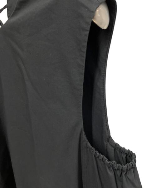 BALLSEY（ボールジィ）BALLSEY (ボールジィ) コットンタイプライター ノースリーブAラインワンピース ブラック サイズ:36の古着・服飾アイテム