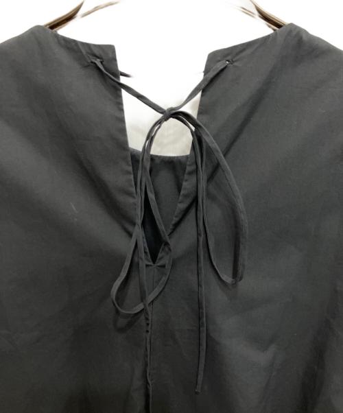 BALLSEY（ボールジィ）BALLSEY (ボールジィ) コットンタイプライター ノースリーブAラインワンピース ブラック サイズ:36の古着・服飾アイテム