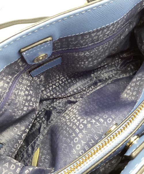 Kate Spade（ケイトスペード）Kate Spade (ケイトスペード) 2WAYショルダーバッグ ブルー×ホワイトの古着・服飾アイテム