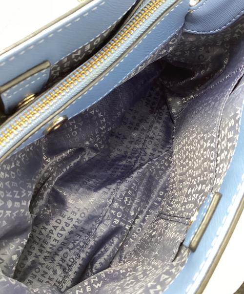 Kate Spade（ケイトスペード）Kate Spade (ケイトスペード) 2WAYショルダーバッグ ブルー×ホワイトの古着・服飾アイテム