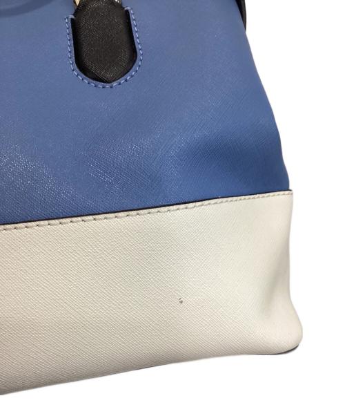 Kate Spade（ケイトスペード）Kate Spade (ケイトスペード) 2WAYショルダーバッグ ブルー×ホワイトの古着・服飾アイテム
