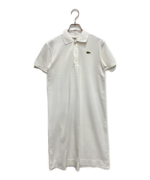 CHEMISE LACOSTE（シュミーズ ラコステ）CHEMISE LACOSTE (シュミーズ ラコステ) ワニ刺繍ワッペンシャツワンピース ホワイト サイズ:不明の古着・服飾アイテム