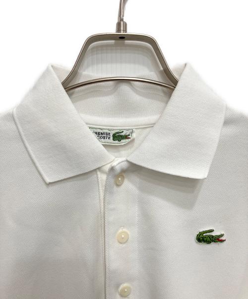 CHEMISE LACOSTE（シュミーズ ラコステ）CHEMISE LACOSTE (シュミーズ ラコステ) ワニ刺繍ワッペンシャツワンピース ホワイト サイズ:不明の古着・服飾アイテム