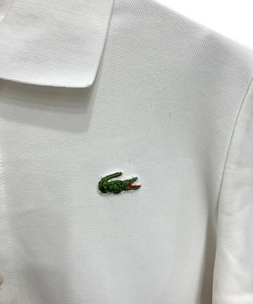 CHEMISE LACOSTE（シュミーズ ラコステ）CHEMISE LACOSTE (シュミーズ ラコステ) ワニ刺繍ワッペンシャツワンピース ホワイト サイズ:不明の古着・服飾アイテム