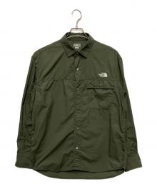 THE NORTH FACE（ザ ノース フェイス）の古着「L/S Nuptse Shirt （L/S ヌプシシャツ ）」｜カーキ