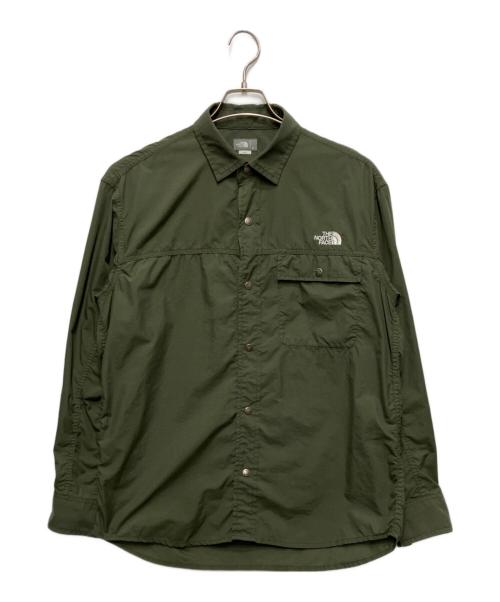 THE NORTH FACE（ザ ノース フェイス）THE NORTH FACE (ザ ノース フェイス) L/S Nuptse Shirt （L/S ヌプシシャツ ） カーキ サイズ:Ｍの古着・服飾アイテム
