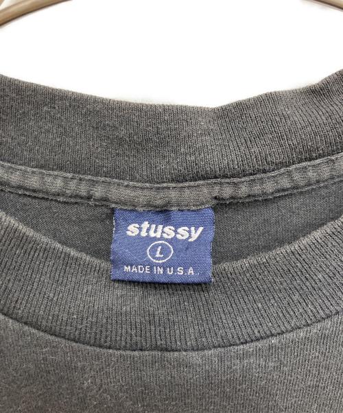 stussy（ステューシー）stussy (ステューシー) プリントTシャツ ブラック サイズ:Lの古着・服飾アイテム