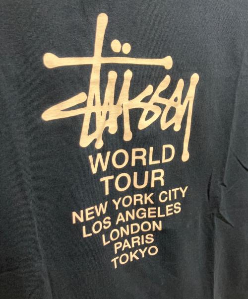 Champion（チャンピオン）Champion (チャンピオン) stussy (ステューシー) World Tour Tee （ワールド ツアー ティー） ブルー サイズ:Mの古着・服飾アイテム