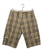 BURBERRY BLACK LABELバーバリーブラックレーベル）の古着「ノバチェックハーフパンツ」｜ベージュ
