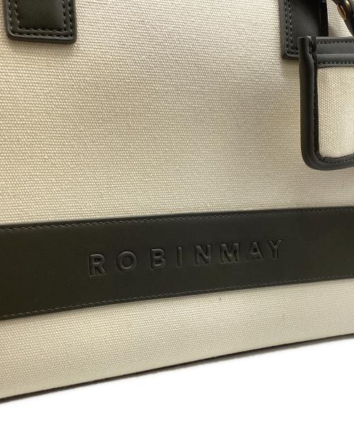 ROBINMAY（ロビンメイ）ROBINMAY (ロビンメイ) 2WAYバッグ ホワイト×グリーンの古着・服飾アイテム