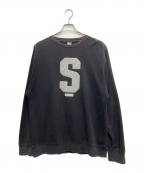 stussyステューシー）の古着「ロゴスウェット」｜ブラック