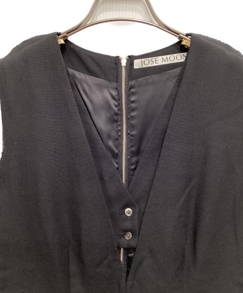 JOSE MOON（ジョゼムーン）JOSE MOON (ジョゼムーン) LAYERED SLIT PANEL DRESS ブラック サイズ:38の古着・服飾アイテム