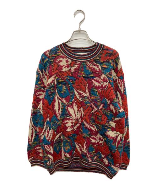 missoni sports（ミッソーニスポーツ）missoni sports (ミッソーニスポーツ) 総柄ニット レッド サイズ:不明の古着・服飾アイテム