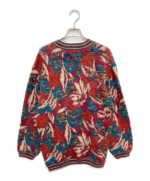 missoni sports（ミッソーニスポーツ）missoni sports (ミッソーニスポーツ) 総柄ニット レッド サイズ:不明の古着・服飾アイテム