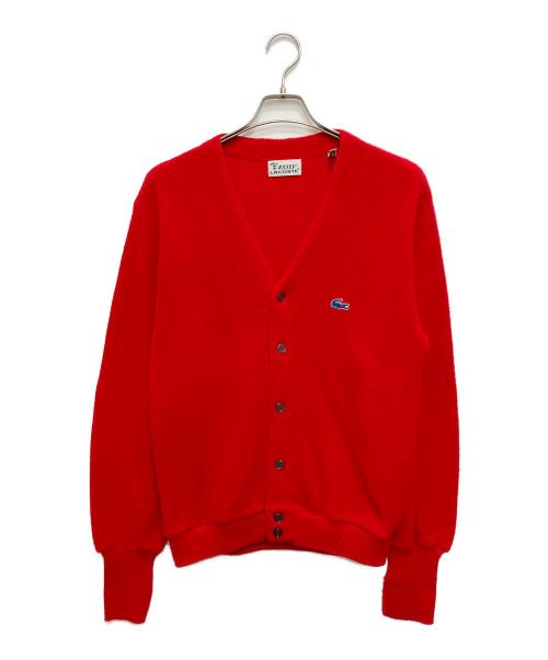 IZOD LACOSTE（アイゾッド ラコステ）IZOD LACOSTE (アイゾッド ラコステ) アクリルカーディガン レッド サイズ:Sの古着・服飾アイテム