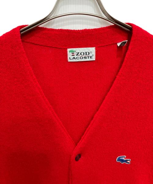 IZOD LACOSTE（アイゾッド ラコステ）IZOD LACOSTE (アイゾッド ラコステ) アクリルカーディガン レッド サイズ:Sの古着・服飾アイテム