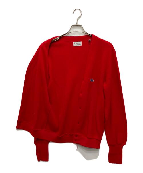 IZOD LACOSTE（アイゾッド ラコステ）IZOD LACOSTE (アイゾッド ラコステ) アクリルカーディガン レッド サイズ:Sの古着・服飾アイテム