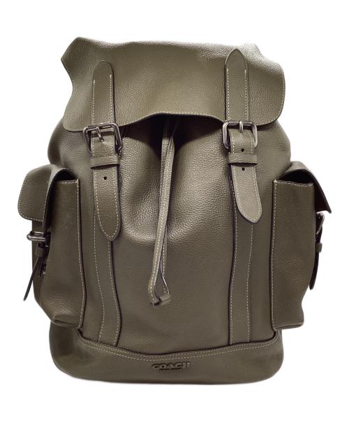 COACH（コーチ）COACH (コーチ) ハドソン レザーリュック オリーブの古着・服飾アイテム